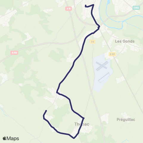 BUSS Chermignac, Thenac, Saintes >< Collège Quinet map