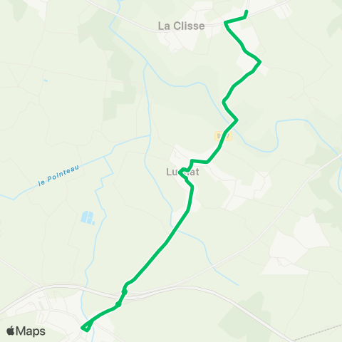 BUSS La Clisse >< Luchat >< Pisany map