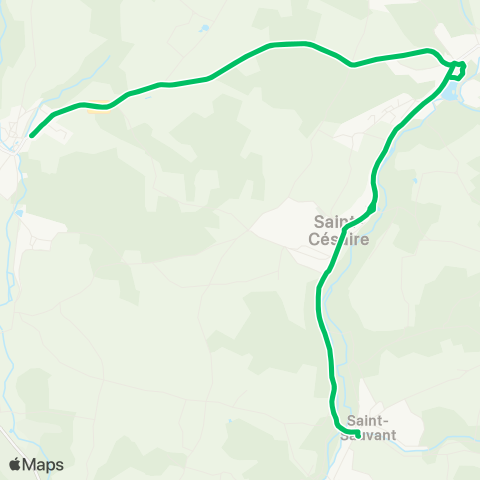 BUSS St Sauvant >< St Césaire >< la Chapelle des Pots map