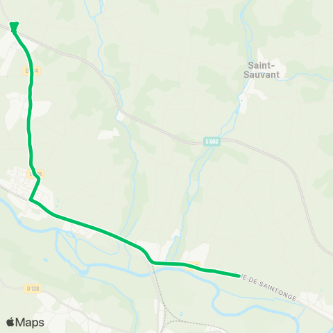 BUSS Chaniers >< Dompierre S / Charente map