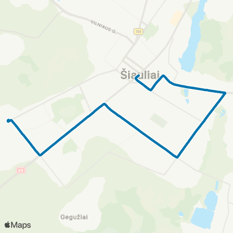 Busturas Dainų Žiedo St. – Autobusų Stoties St. map