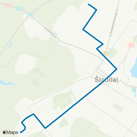 Busturas Medelyno Žiedo St. – Gytarių Žiedo St. map