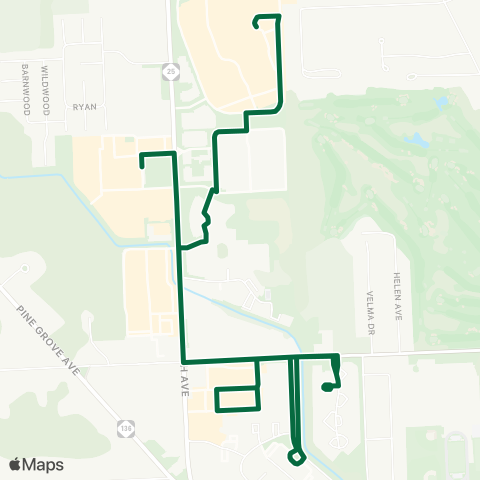 Blue Water Area Transit Route 8 map