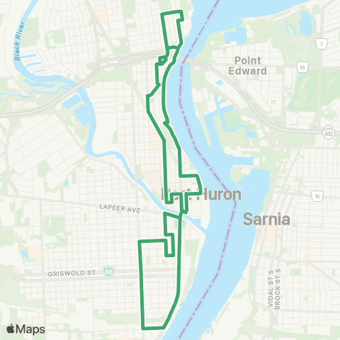 Blue Water Area Transit Water Trolley map