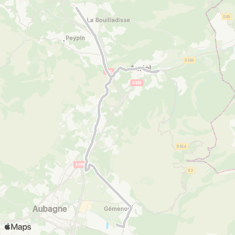 leCar Desserte de la Ciotat et Gemenos map