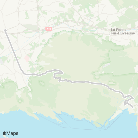 leCar Cassis - Marseille via Gineste map