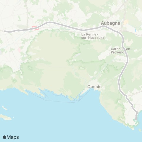 leCar La Ciotat - Marseille Direct Autoroute map