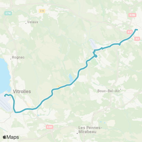 leCar Aix - Aéroport map