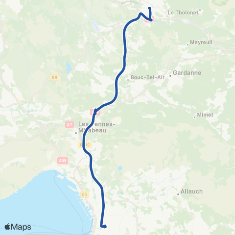 leCar Aix - Marseille map