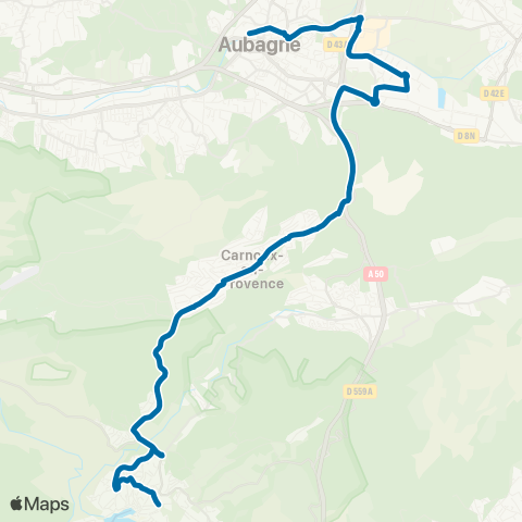 leCar Cassis - Aubagne map