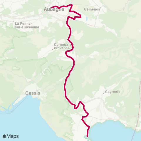leCar La Ciotat - Aubagne map