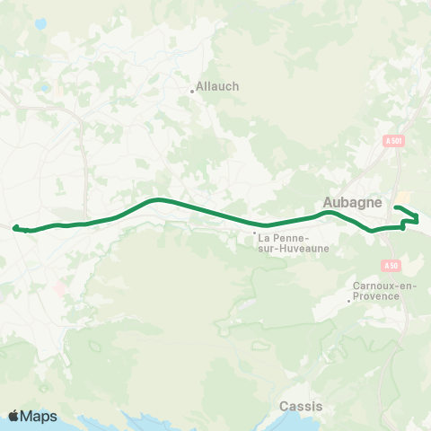 leCar Aubagne les Paluds - Marseille map