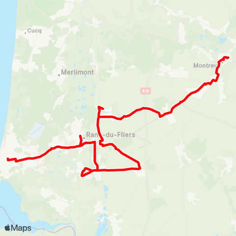 CA2BM - Lignes scolaires Doublage B2 map
