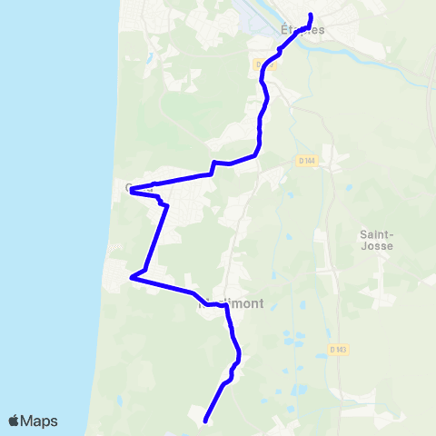 CA2BM Ligne Express Étaples / Bagatelle via Cucq map