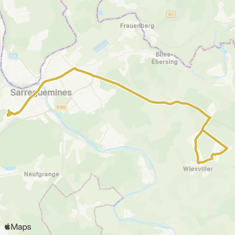 CABUS Woelfling / Sarreguemines map