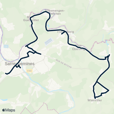 CABUS TAD Woelfling / Bliesbruck / Sarreguemines map