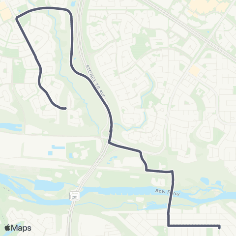 School Bus Express Bowness / Tuscany Ravine map