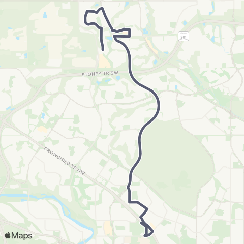 Calgary Transit Nolan Hill map