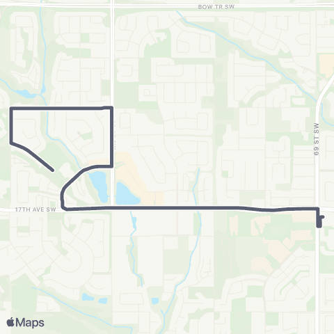 Calgary Transit Aspen Woods map