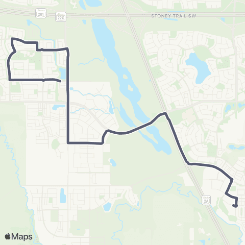 School Bus Express All Saints High / Silverado map