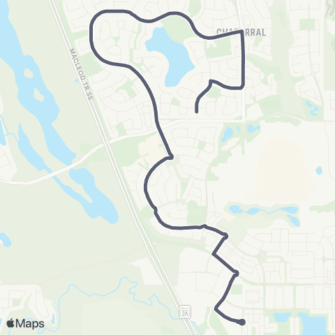 School Bus Express All Saints High / Chaparral map