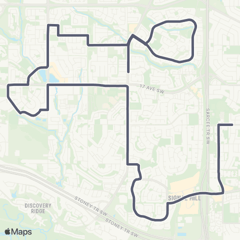 School Bus Express St. Gregory / West Springs / Cougarridge map