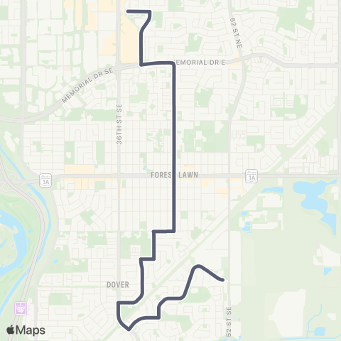 Calgary Transit Erin Woods / 44 St SE map