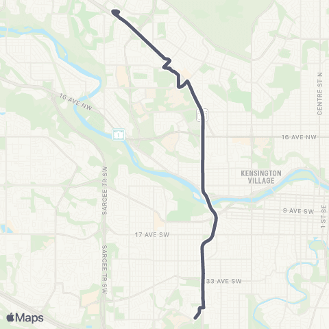 School Bus Express Bishop Carroll / Dalhousie / Brentwood map