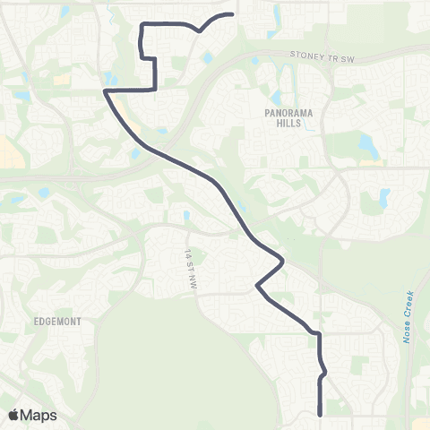 School Bus Express Diefenbaker / Evanston map