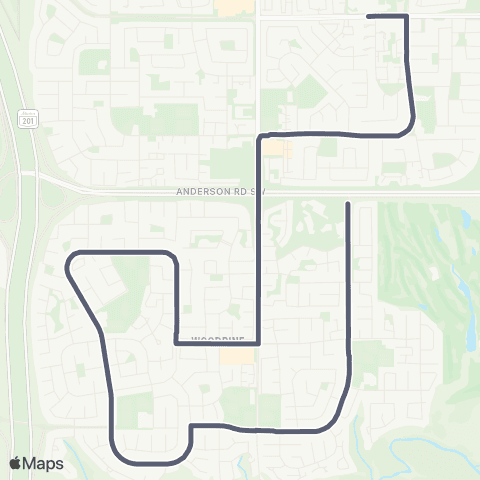 School Bus Express John Ware / Woodbine map