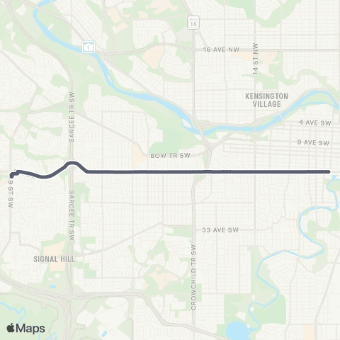 School Bus Express 17th Ave / Western Canada / St. Mary's map