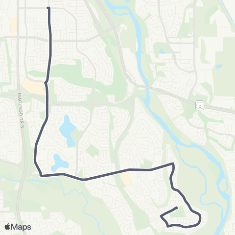 School Bus Express Beaverbrook / Deer Run map