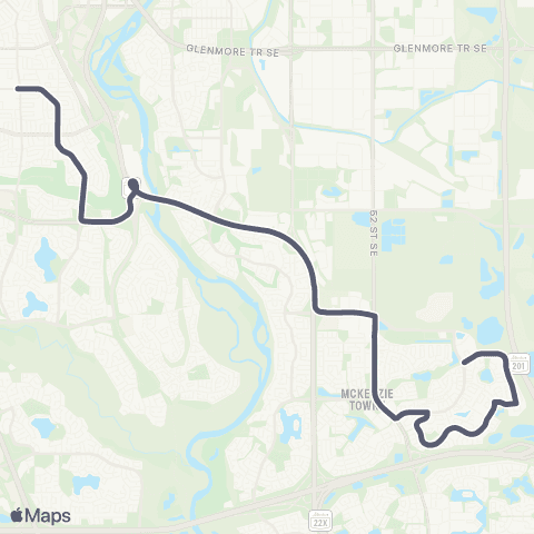 School Bus Express Beaverbrook / Copperfield map