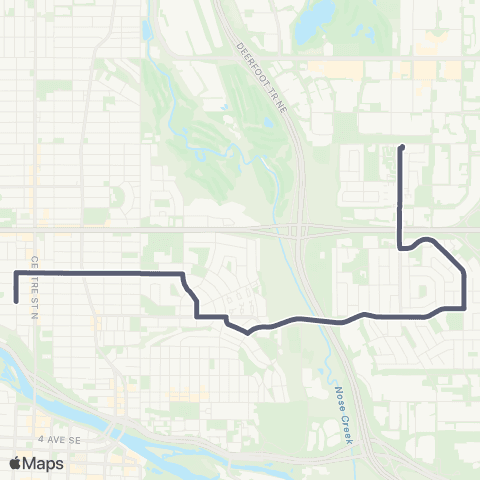 School Bus Express Crescent Heights / Vista Heights map