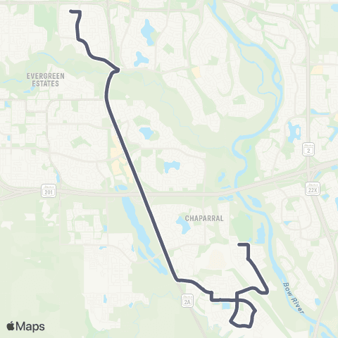 School Bus Express Scarlett / Wolfwillow / Legacy map