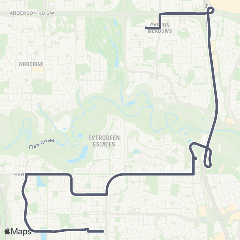 School Bus Express Scarlett / Evergreen map