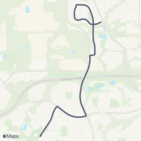 School Bus Express Robert Thirsk / Nolan Hill map