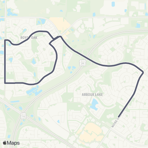 School Bus Express Robert Thirsk / Royal Oak map