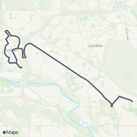 School Bus Express St. Francis / Tuscany map