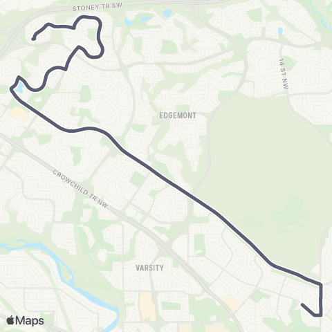 School Bus Express St. Francis / E. Arbour Lake / Citadel map