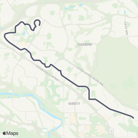 School Bus Express St. Francis / S. Ranchlands / Arbour Lk map