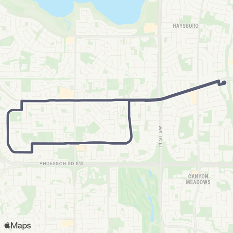 Calgary Transit Cedarbrae map