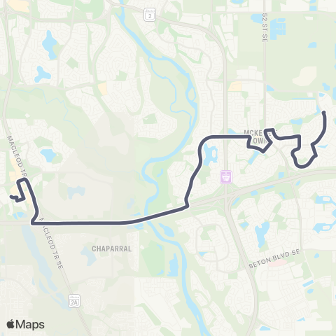 Calgary Transit Copperfield map