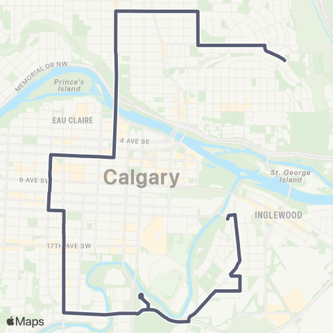 Calgary Transit Renfrew / Ramsay map