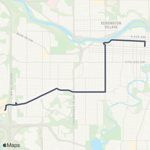 Calgary Transit Richmond Rd SW map