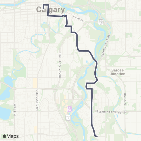 Calgary Transit Ogden map