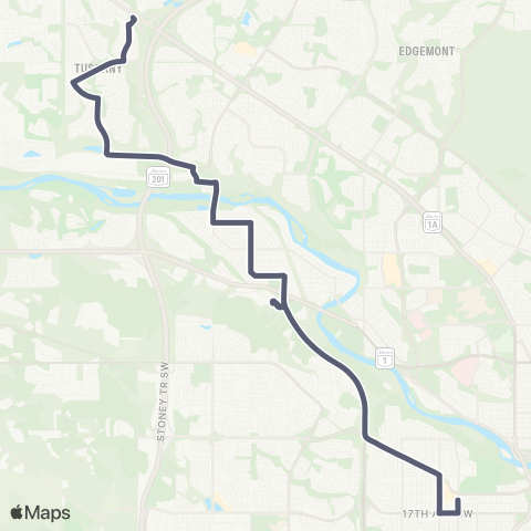 Calgary Transit Sarcee Trail Crosstown map