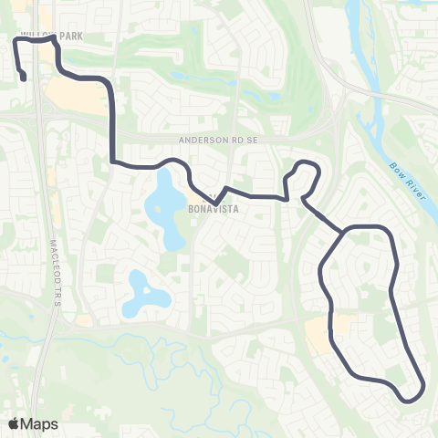 Calgary Transit Queensland map