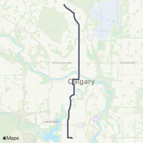 Calgary Transit Sandstone / Elbow Dr SW map