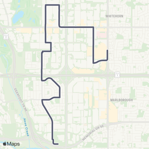 Calgary Transit Vista Heights / Rundle map
